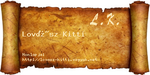 Lovász Kitti névjegykártya