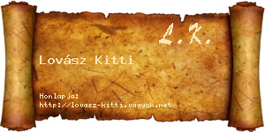 Lovász Kitti névjegykártya